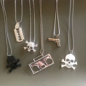 Necklace Bundle - Various punk charms